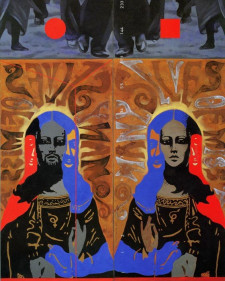 Baiju Parthan ALPHA - MANY SELVES OF MISS 'A' 2005 Acrylic on canvas 59 x 47 in.