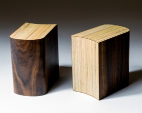 Bookends, 1987 formica on wood