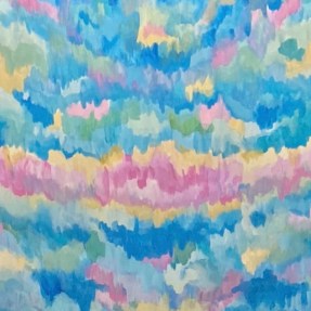 Annemarie Ryan 40x30 Coral Paradise Pastel Paradise Acrylic on Canvas