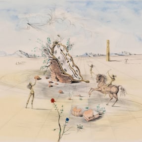  Salvador Dali, Cosmic Horseman, Salvador Dali prints for sale at Manolis Projects Art Gallery, Miami, Fl