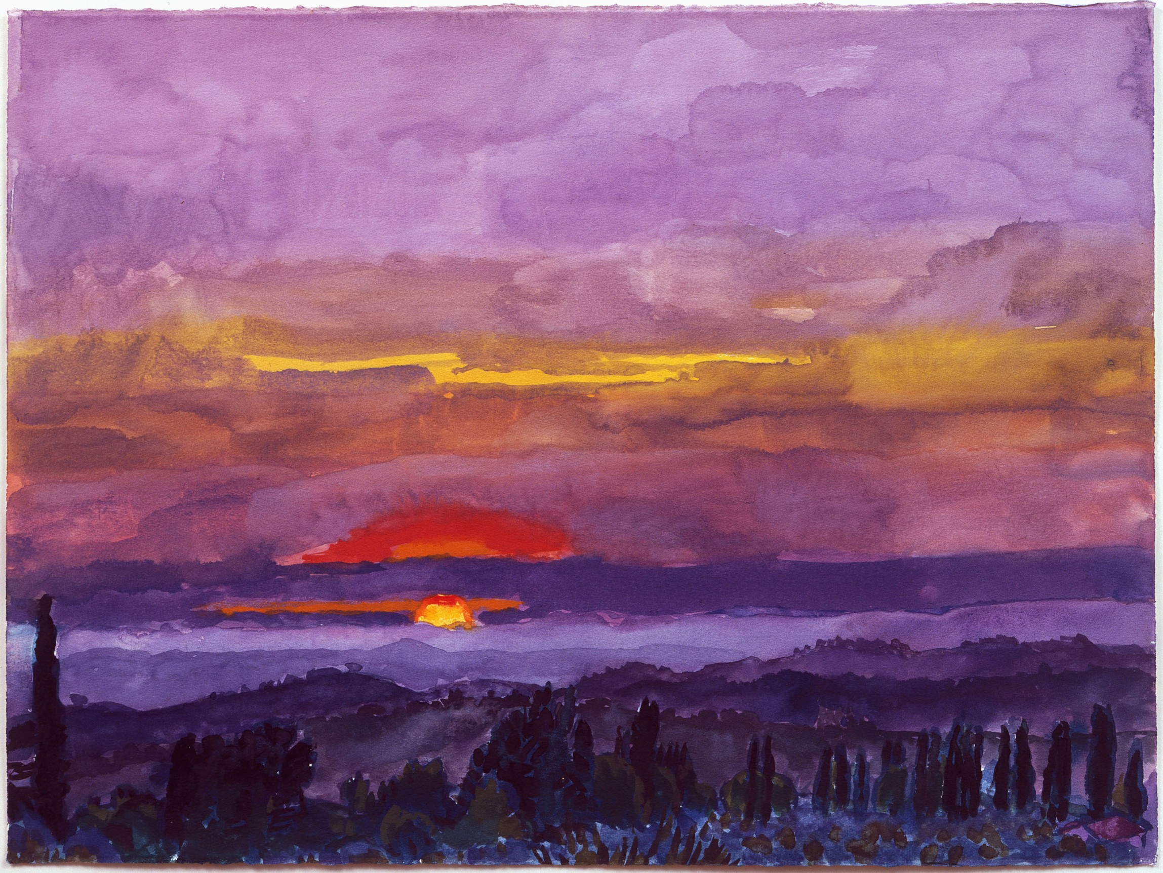 Graham Nickson, Sarageto VII, 2008    Watercolor on paper 22 x 30 inches