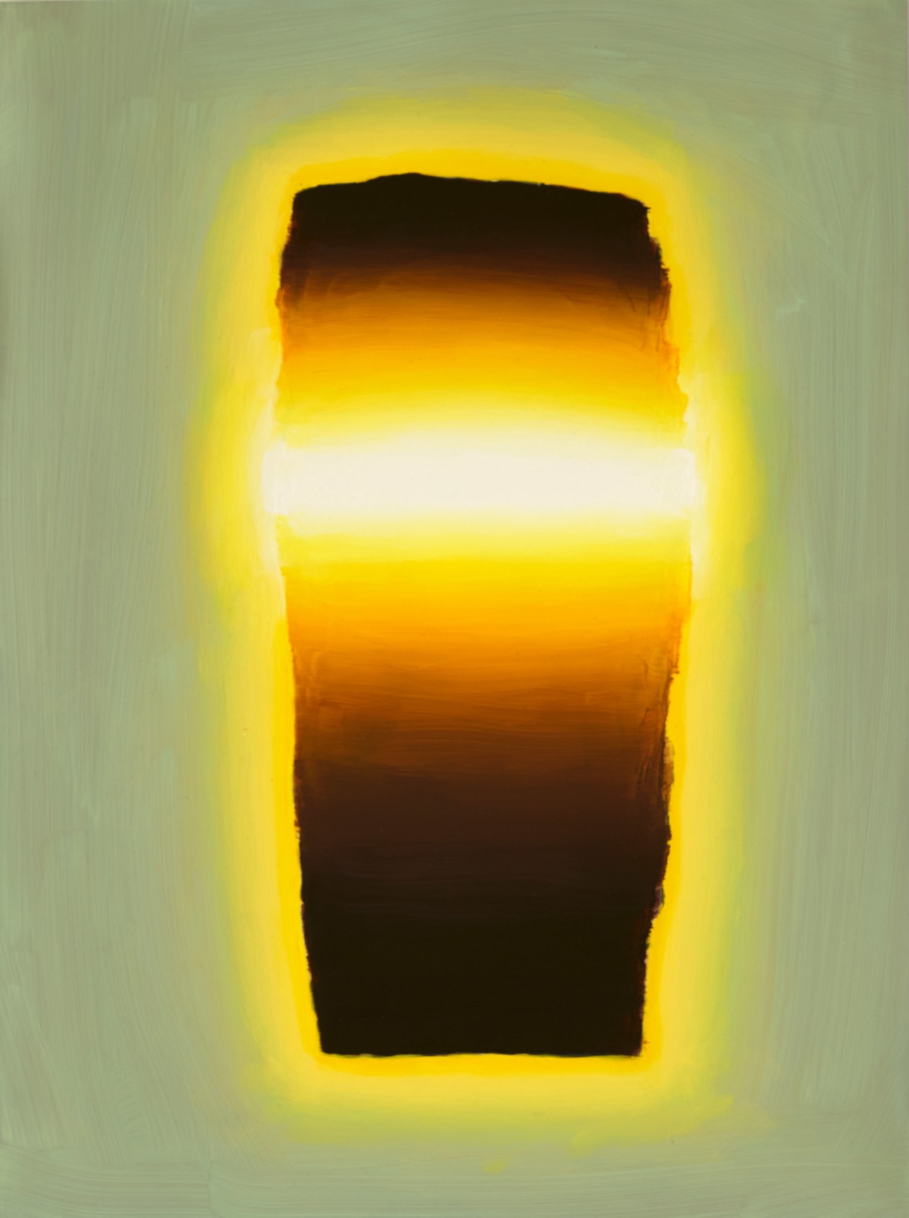 Gerard Mosse Paper Painting F14, 2015-2016    ​Oil on vellum mounted on matte board 17 x 12 3/4 inches