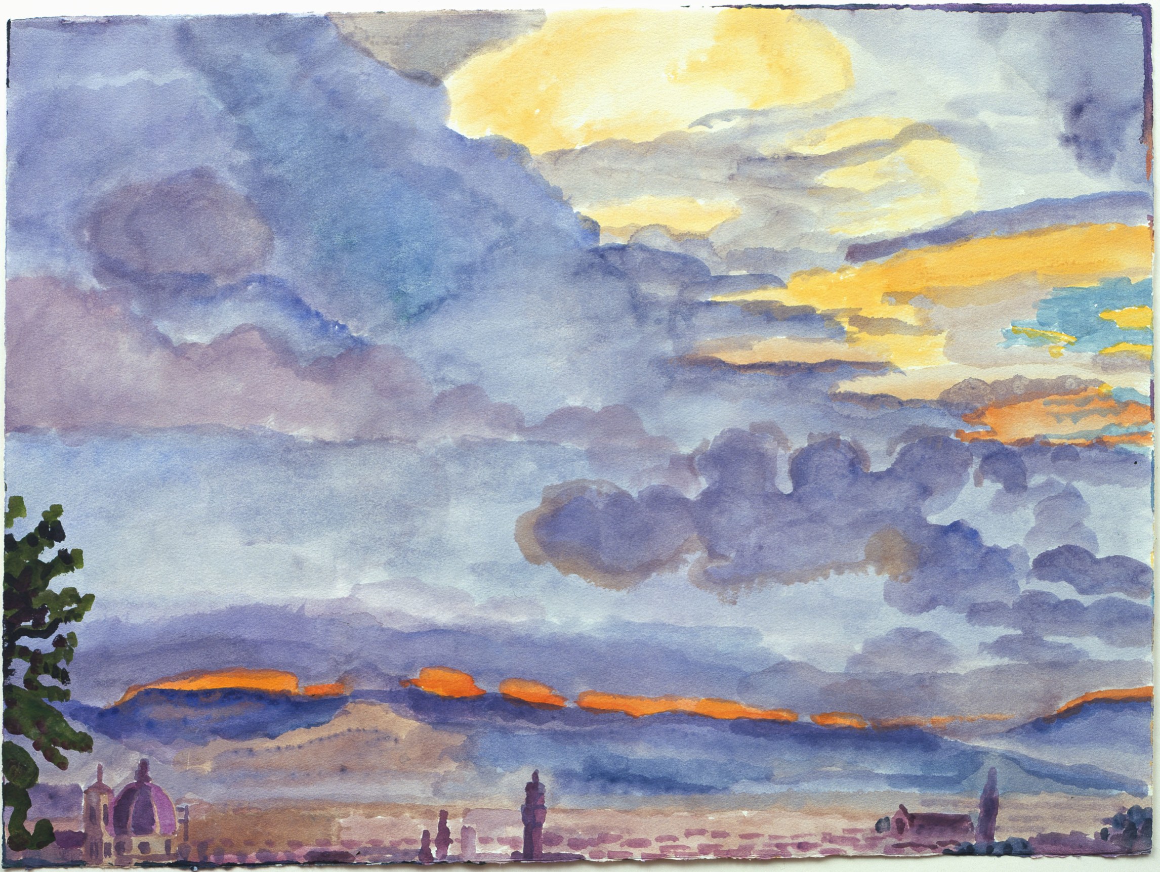 Graham Nickson,    Firenze, 2005    Watercolor on paper 22 x 30 inches