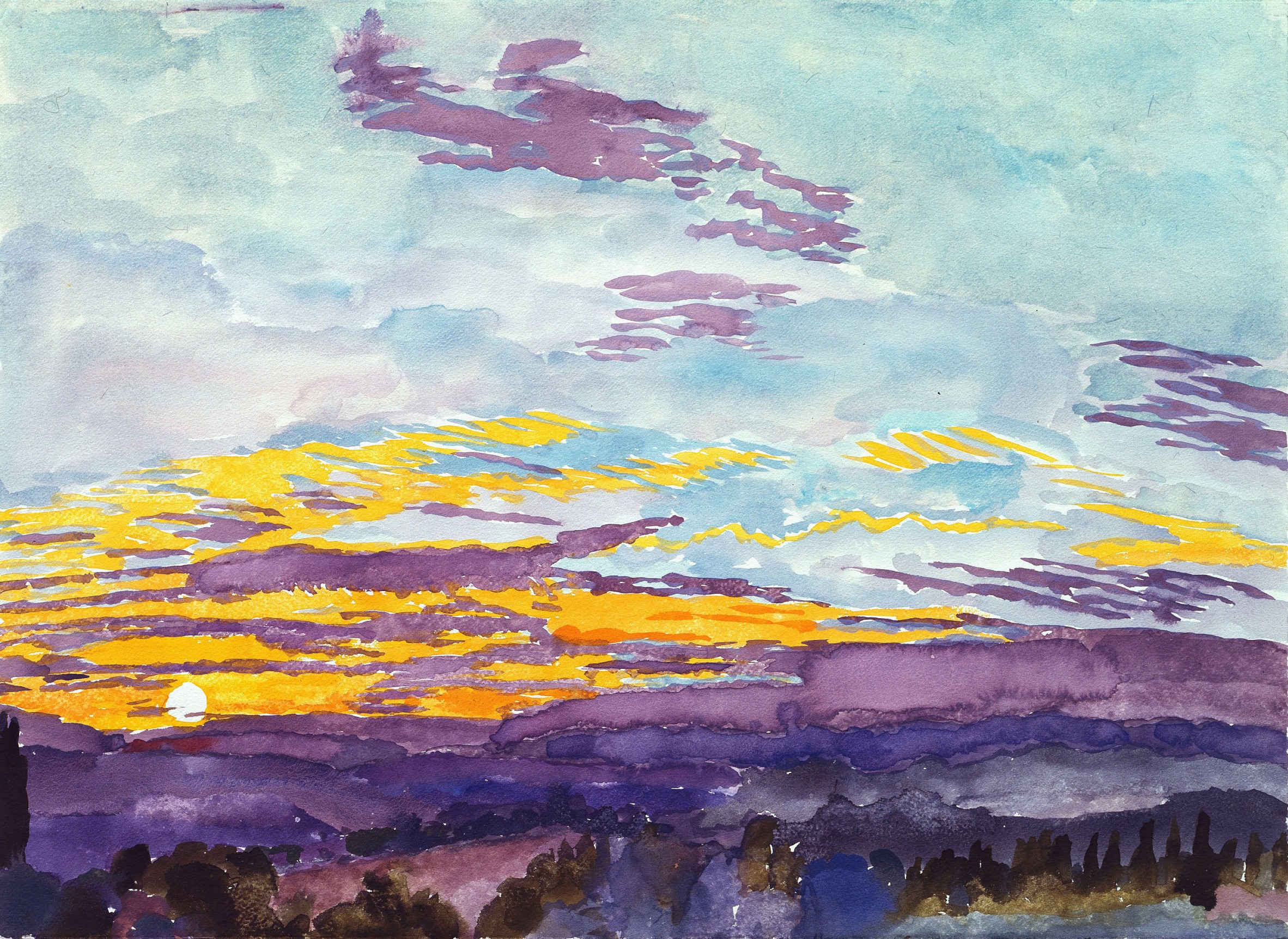 Graham Nickson, Sarageto XXVIII, 2006    Watercolor on paper 22 x 30 inches