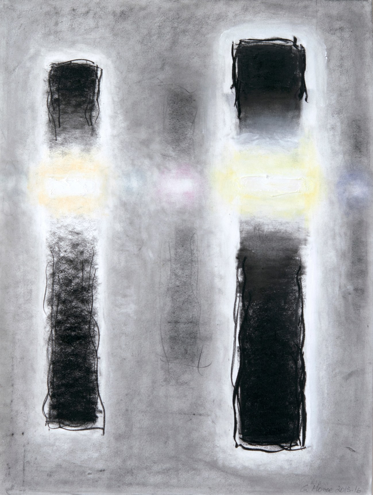 Gerard Mosse, B &amp; W 5, 2013-2016  17 x 12 3/4 in.   Graphite, conte crayon, charcoal, acrylic, and pastel