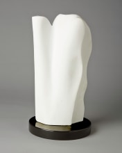 Charlie Kaplan's sculpture Ebb & Flow from 2012 in Bianco Puro Carrara Marble with dimensions of 15.5" X 9"