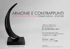Advertisement for Charlie Kaplan's exhibition at Museo Gigi Guadagnucci