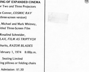 An Evening of Expanded Cinema: Films for Two or Three Projectors