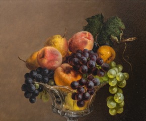 Arnoud Wydeveld (1823–after 1888), Still Life of Fruit, c. 1855–60, oil on panel, 19 1/4 x 15 1/2 in. (detail)