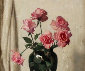Hermann Dudley Murphy (1867–1945) Roses. Oil on canvas. 27 1/8 x 20 1/4 in. (detail)