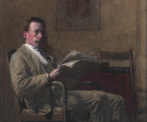 Thomas Anshutz (1851–1912). Portrait of a Philadelphia Gentleman (Ernest Lee Parker). Watercolor and gouache on paperboard. 12 1/4 x 9 1/4 in. (detail)