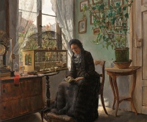 Henry Alexander (1860–1894). Sunday Morning, 1883. Oil on panel, 22 x 17 1/4 in.  (detail)