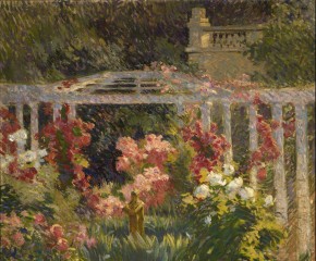 William de Leftwich Dodge (1867–1935). The Artist's Garden, c. 1916. Oil on canvas. 35 x 27 in. (detail)