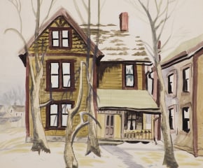 Charles Ephraim Burchfield (1893–1967), Frosted Windows, 1917, watercolor and pencil on paper, 26 x 20 in. (detail)