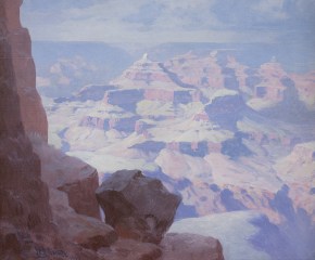 William R. Leigh (1866–1955). The Grand Canyon, 1909. Oil on canvas, 12 x 14 1/4 in. (detail)