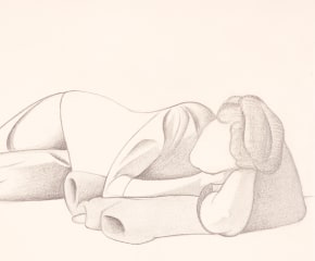 George C. Ault (1891–1948), Reclining Figure, 1923, pencil on paper, 8 7/8  x 11 7/8 in. (detail)
