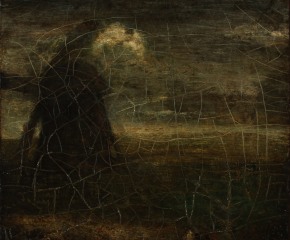 Albert Pinkham Ryder (1847–1917). The Windmill, c. 1890–1900. Oil on canvas, 16 x 14 in. (detail)