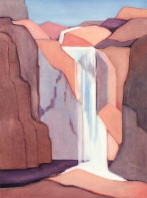 "Waterfall" painting by Helen Fahy Kramer.