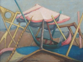 Painting of Beach Scene by Louis Wolchonok.