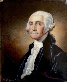 Image of "George Washington" enamel painting by William Birch.