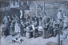 Image of "The Country Store as a Social Centre" painting by A.B. Frost.