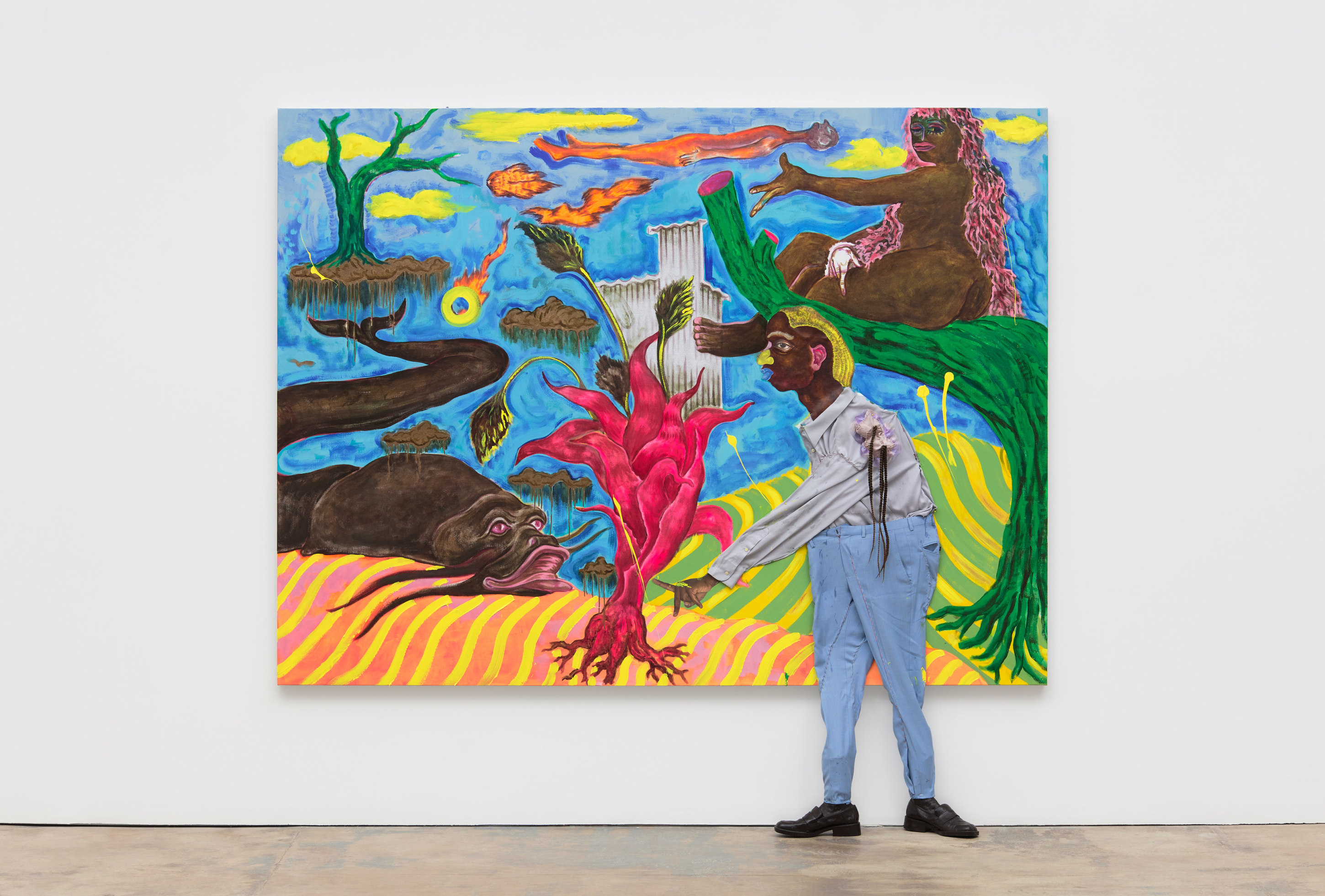 Simphiwe Ndzube Installation Gallery Nicodim Art Painting Stevenson