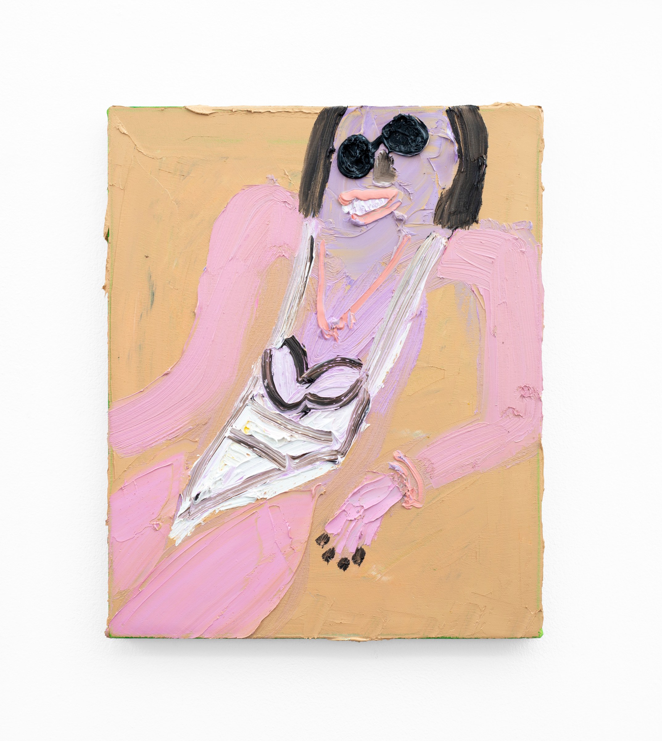 Georgina Gratrix Beach Bather Portrait Nicodim Gallery Painting