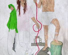 A painting by Kati Heck titled 'Das Neue Sortimentistda', 2006