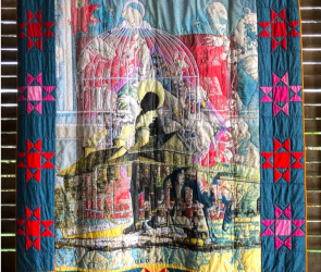 Jesse Krimes quilt installation 