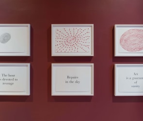Installation view of Louise Bourgeois art