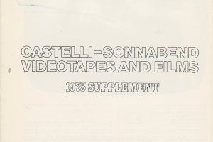 Castelli / Sonnabend Videotapes and Films 1975 Supplement