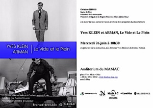 Yves Klein et ARMAN I Le Vide et le Plein: Film Screening