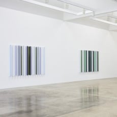 Installation view of Robert Irwin’s “unlights” at Kayne Griffin, Los Angeles
