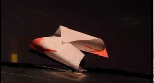 A still from a paper performance