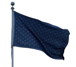A black flag with black stars upon it