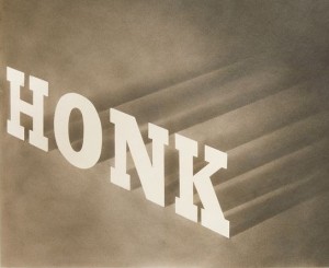 Image of Ed Ruscha's "Honk," 1964