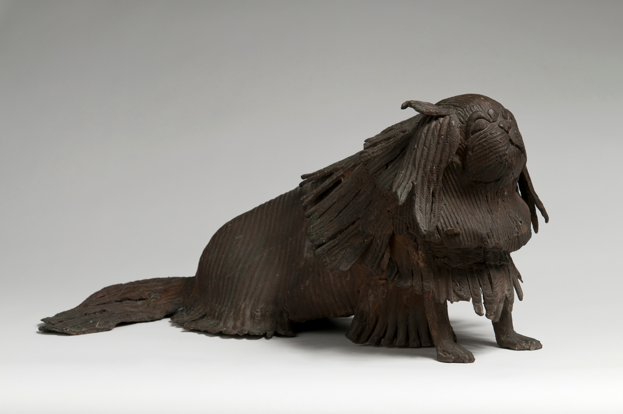 Harry (Dog), c. 1978, lost wax cast bronze, 11 x 13 x 22 inches