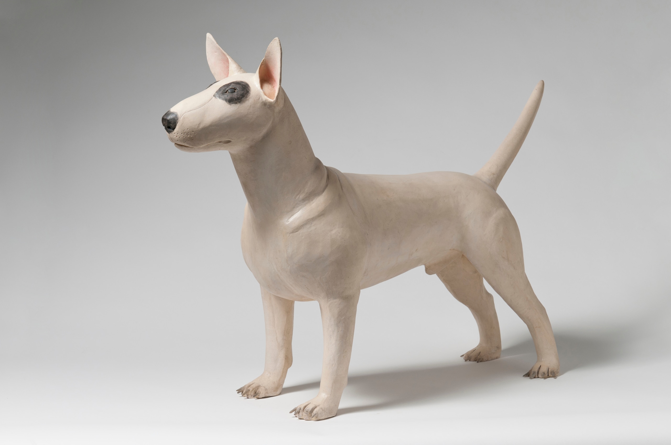 Grip (Bull Terrier), 1978, acrylic on terra cotta, 24 1/2 x 34 x 10 inches