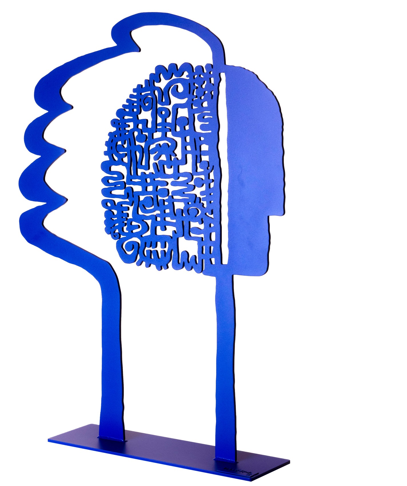 Victor Ekpuk, Philosopher, 2018, Powder-coated steel, 6 x 32 in