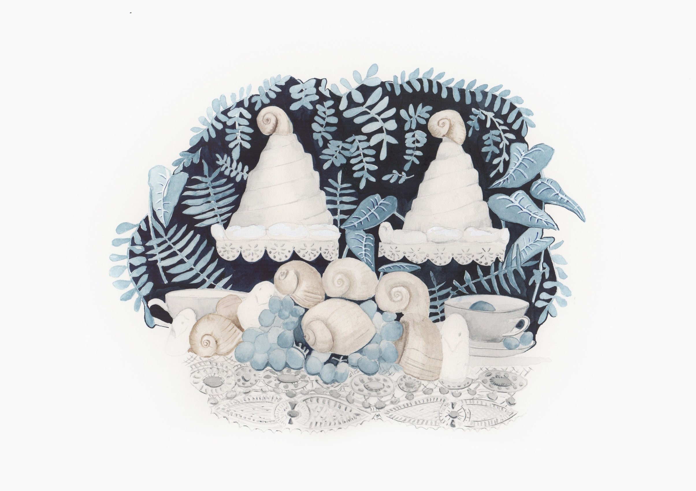 Still life with spirals (snails)