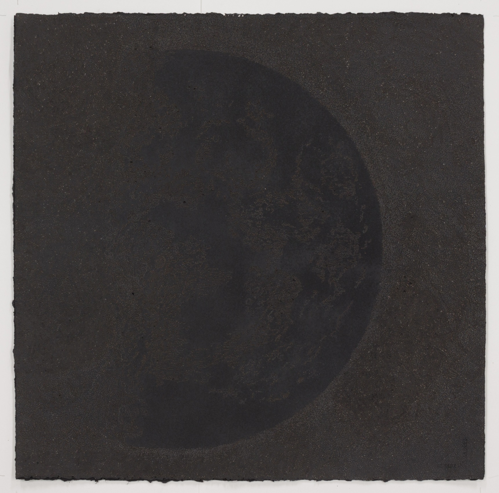 Saad Qureshi,&nbsp;Absence of Light I, 2017,&nbsp;Paint, burnt paper,&nbsp;22 x 22.5 in