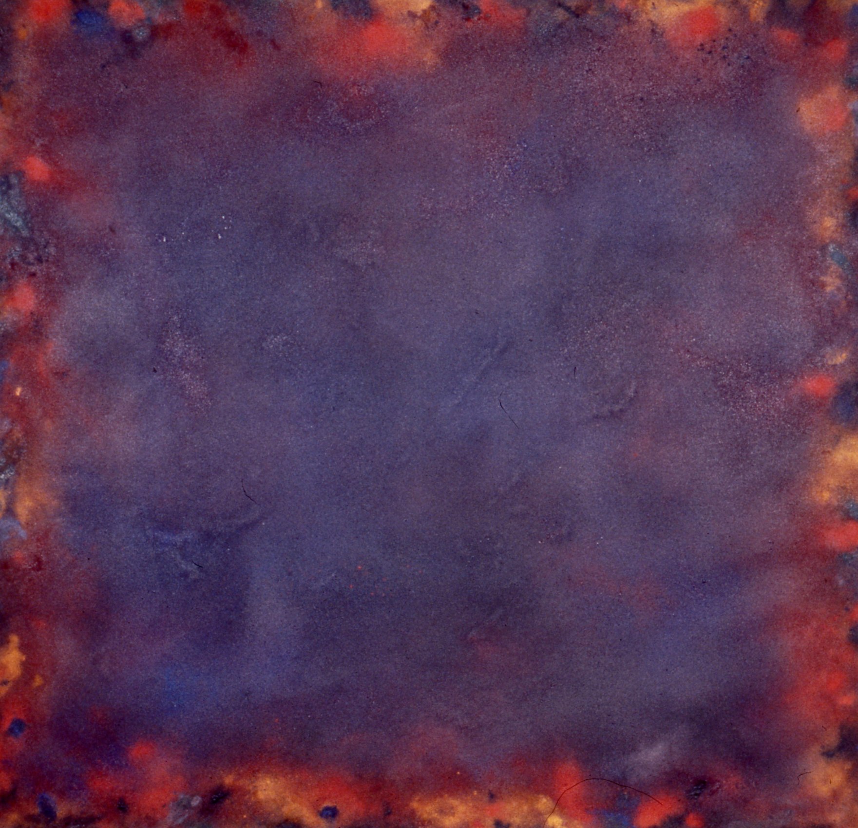 Natvar Bhavsar, AHEER, 1973, Dry pigments with oil and acrylic mediums on canvas, 92 x 96 in