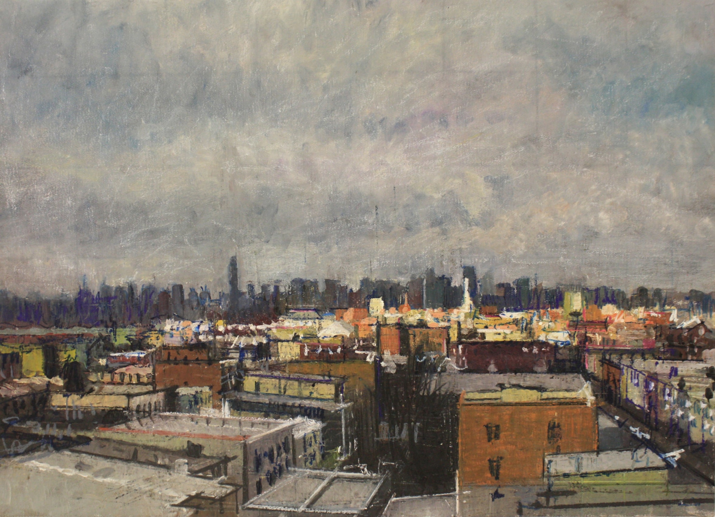 Bernardo Siciliano,&nbsp;Summer and Storm,&nbsp;2016,&nbsp;Oil on canvas,&nbsp;20 x 28 in