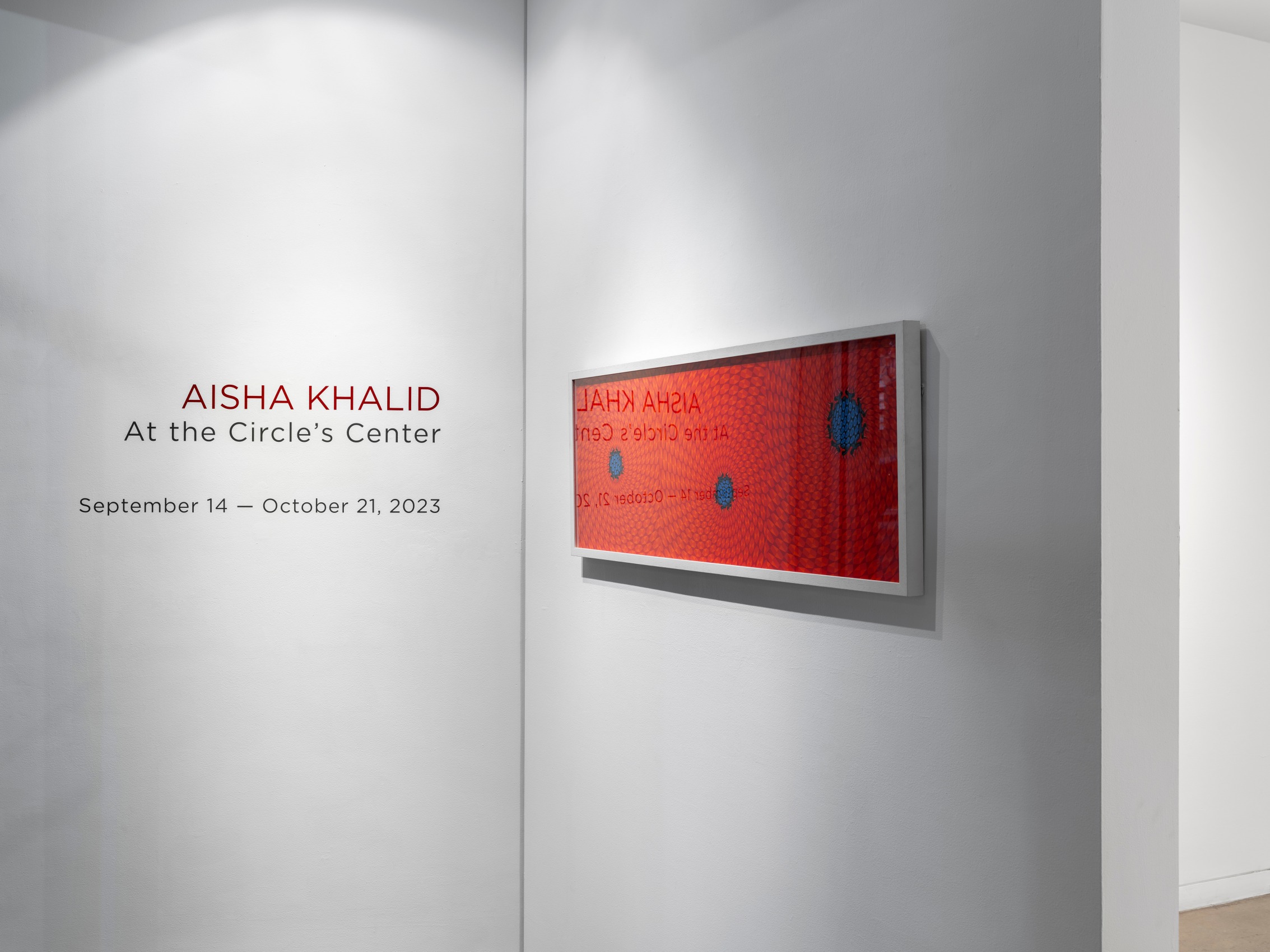 Installation view of Aisha Khalid's At The Circle's Center - photography by Sebastian Bach