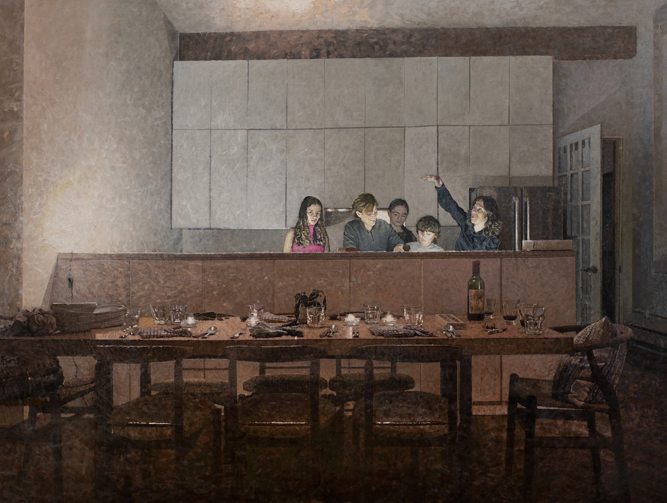 Bernardo Siciliano,&nbsp;Thanksgiving,&nbsp;2020-2021,&nbsp;Oil on canvas,&nbsp;78 x 104 in