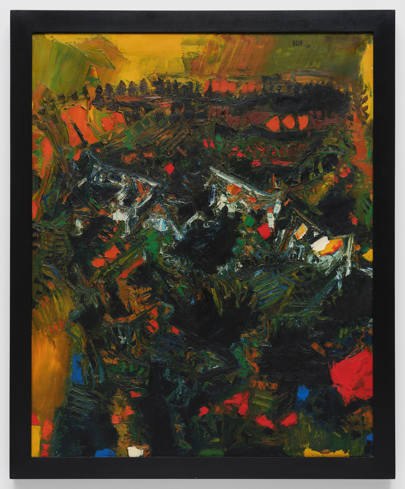 S. H. Raza,&nbsp;Mistral, 1960, Oil on canvas, 39&nbsp;&frac12; x 32 in (100.3 x 81 cm), Private New York Collection