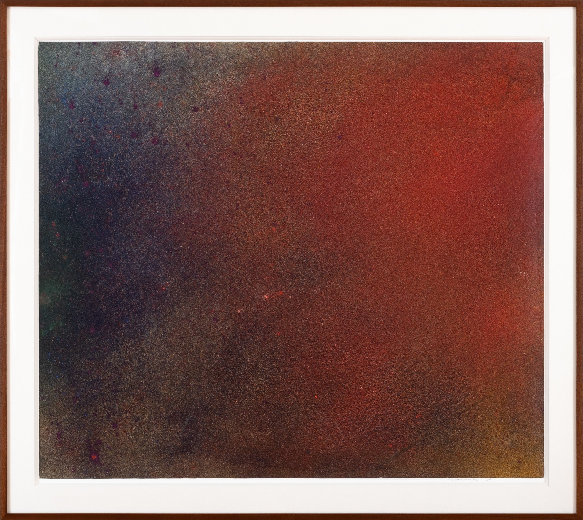 Natvar Bhavsar, UNTITLED II, 1968, Dry pigments with oil and acrylic mediums on paper, 45 x 50.25 in