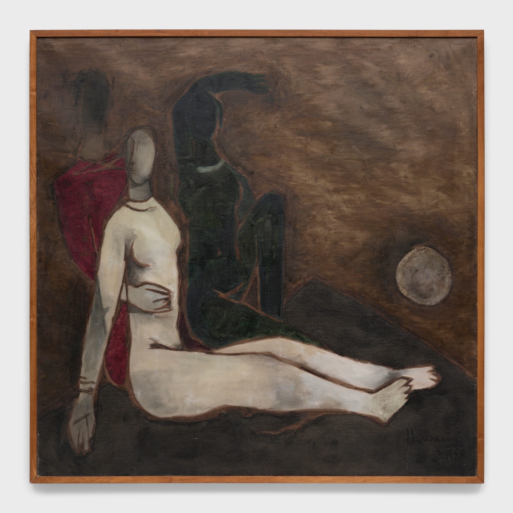 Maqbool Fida Husain,&nbsp;Purnima, 1958,&nbsp;Acrylic on canvas, 51&nbsp;&frac14; x 51&nbsp;&frac14; in (130.2 x 130.2 cm), HUSMF466