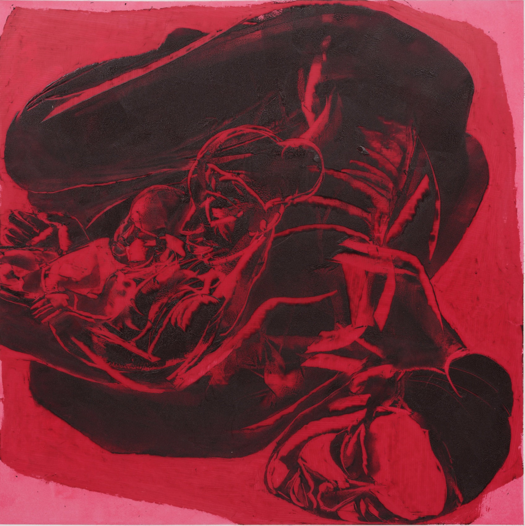 Red figurative painting