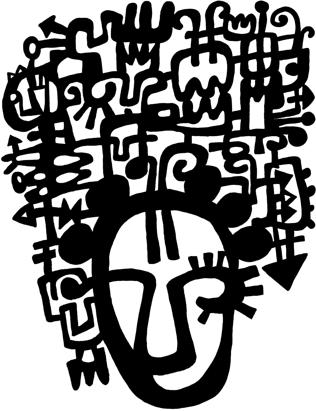 Figurative sculpture inspired by Nigerian cultural objects